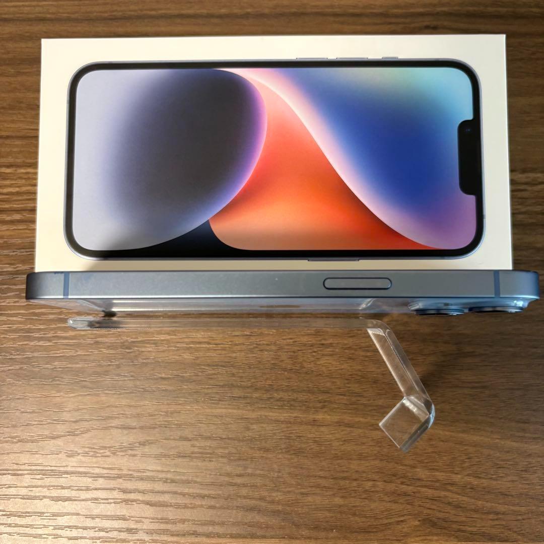 iPhone 14 256GB ブルー　SIMフリー　箱付き　充電ケーブル