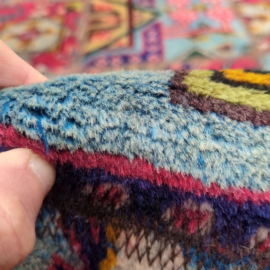 ペルシャ絨毯 パッチワーク アンティーク 156x102手織り クリーニング済み