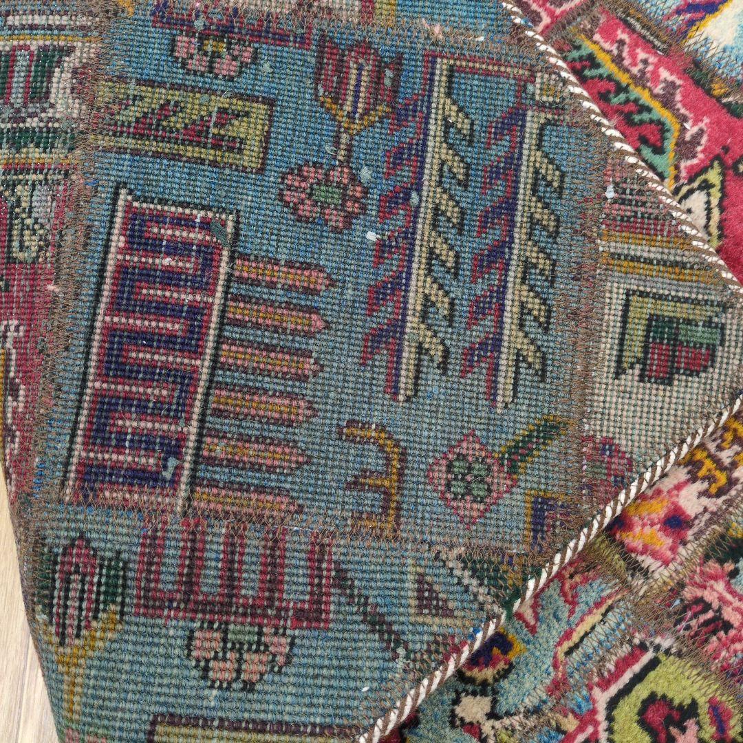 ペルシャ絨毯 パッチワーク アンティーク 156x102手織り クリーニング済み