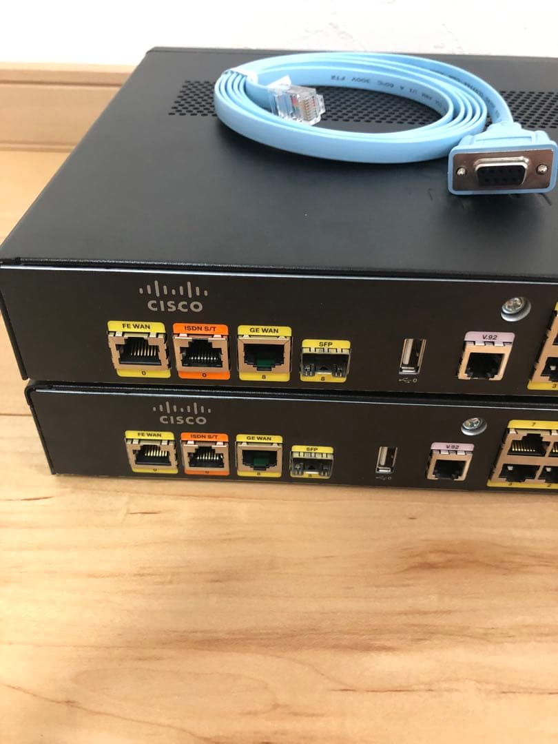 【CCNA、CCNP】2台Cisco891FJ 最新 IOS15.9