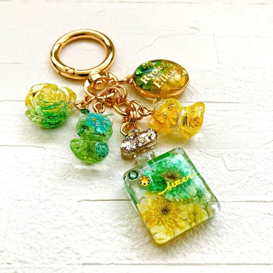 なおページ　Man名入れレジンキーホルダー、チャーム9点