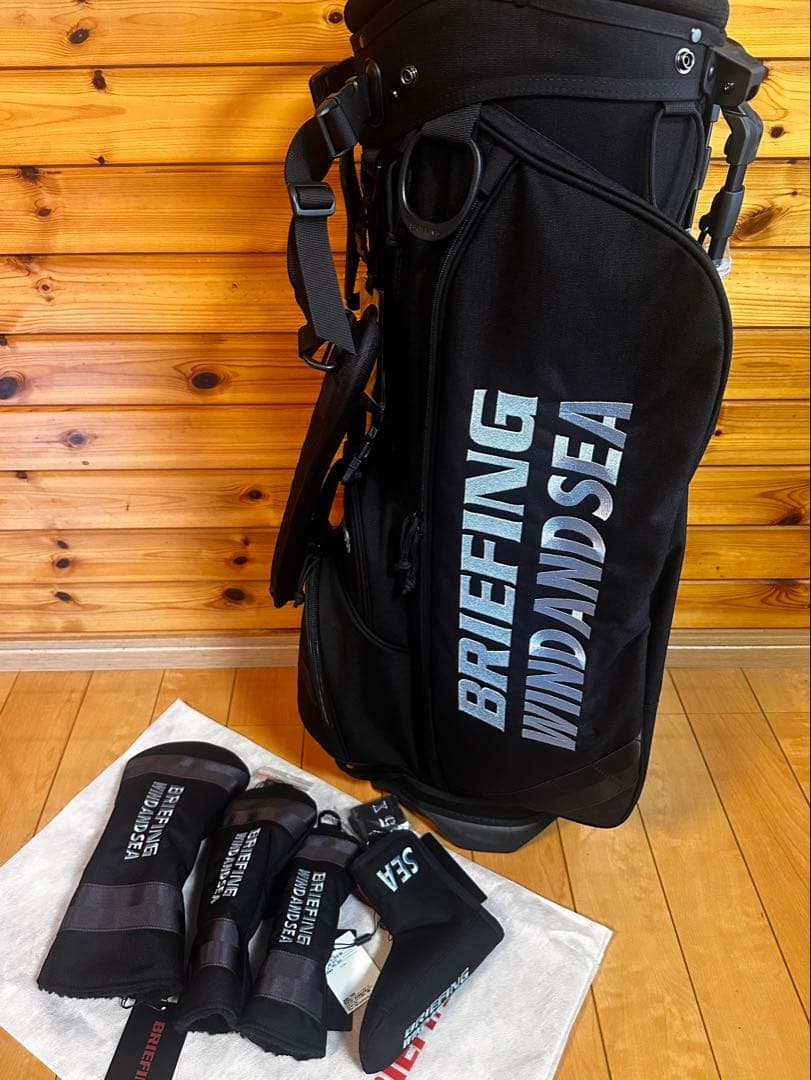 BRIEFING×WIND AND SEAキャディーバック、カバー4点set