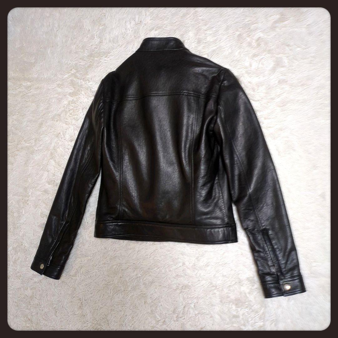 【入手困難・美品】グッチ☆レザージャケット ラムレザー LL ブラック×レッド