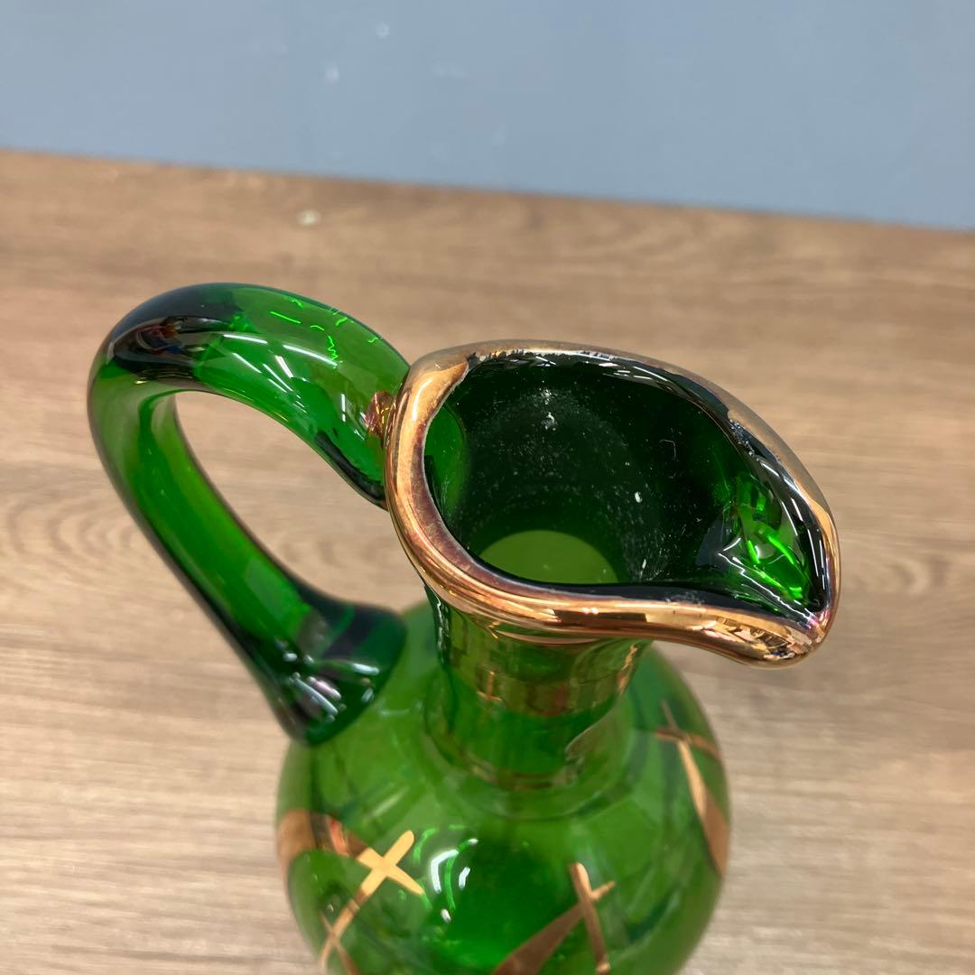 E-1 ボヘミアンガラス デキャンタ ショットグラス 6客セット 食器