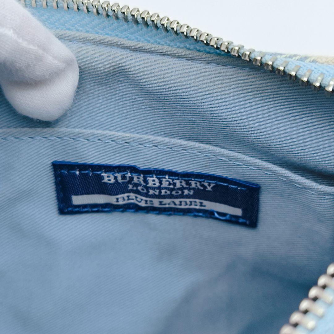 【美品】バーバリーブルーレーベル ワンショルダーバッグ ポーチ 斜め掛け 肩掛け
