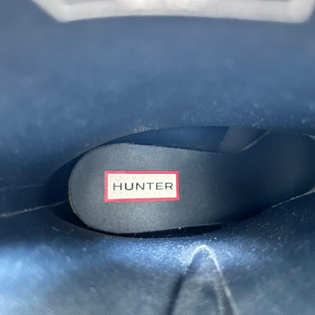 【HUNTER】レインシューズ【24cm】ダークグレー　ミドル丈　US7