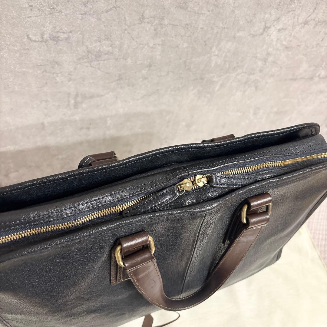 付属品完備 土屋鞄 アルマスバッファロー アーバンネイビー ビジネスバッグ