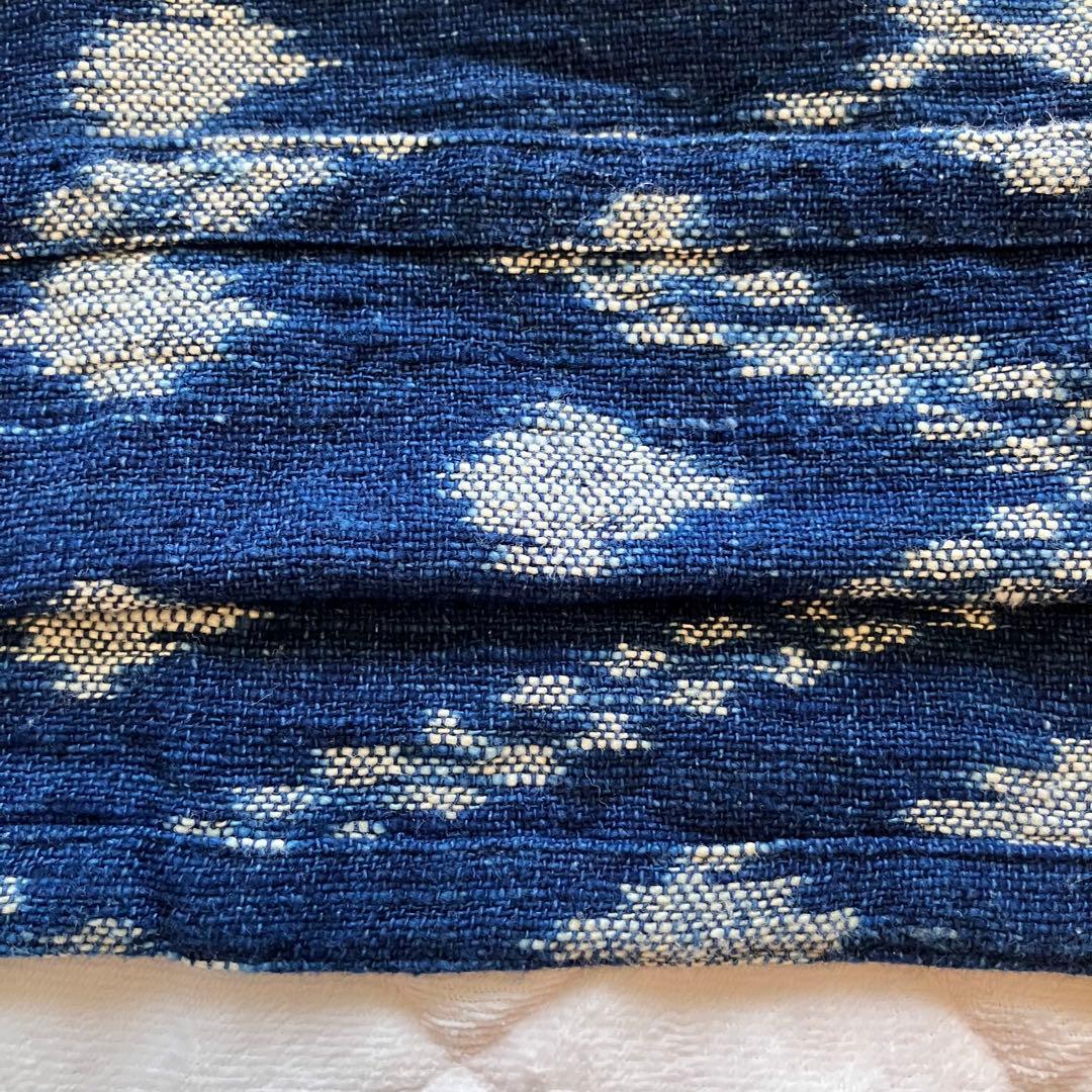 sorairo★うさとの服 藍染風・ヘンプ混 イカパンツ／巻きスカート風