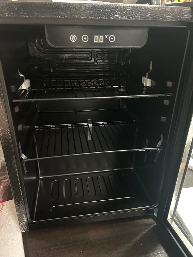 小型冷蔵庫 48L コンプレッサー式 透明ガラスドア 静音 省エネ 一人暮らし