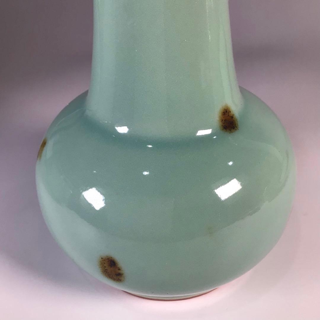 Ｍ１４６　皆具　『平安祥堂造』『飛青磁』『水指　建水　蓋置　杓立』　共箱　茶道具