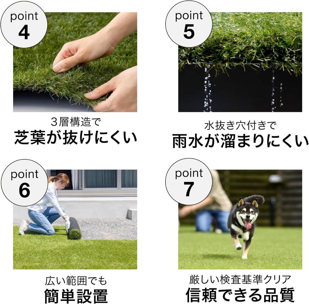 新品⭐️あこがれの芝がある庭に！　タカショー リアル人工芝 1×10m 芝丈3㎝