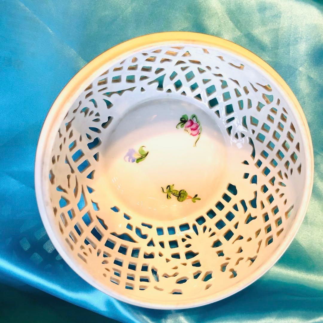 ヘレンド★特大透かしボンボニエール ★超希少★17.5cm☆アンティーク金彩