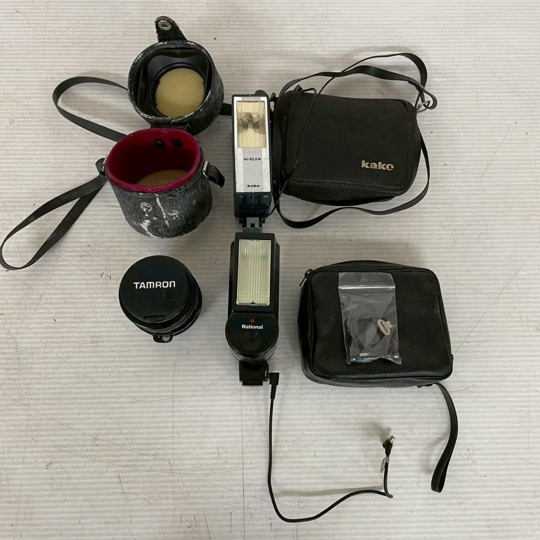 昭和 レトロ フイルム カメラ レンズ ストロボ まとめてセットJ0952