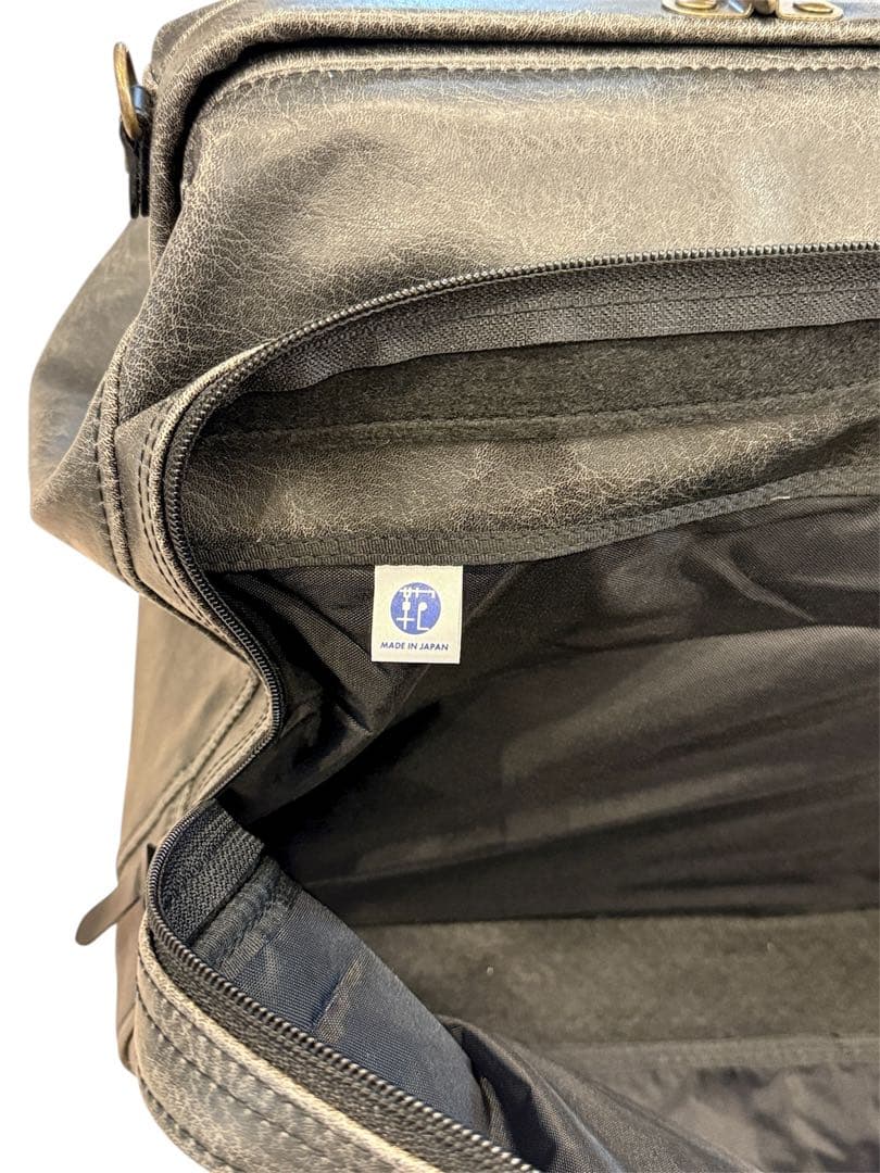 レトロアウトポケットダレスボストン本革付属　鞄の聖地兵庫県豊岡市製トラベルバッグ