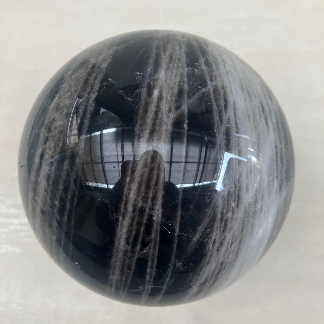 モリオン丸玉　黒水晶　パワーストーン　丸玉　鑑賞石　自然石　天然石　原石