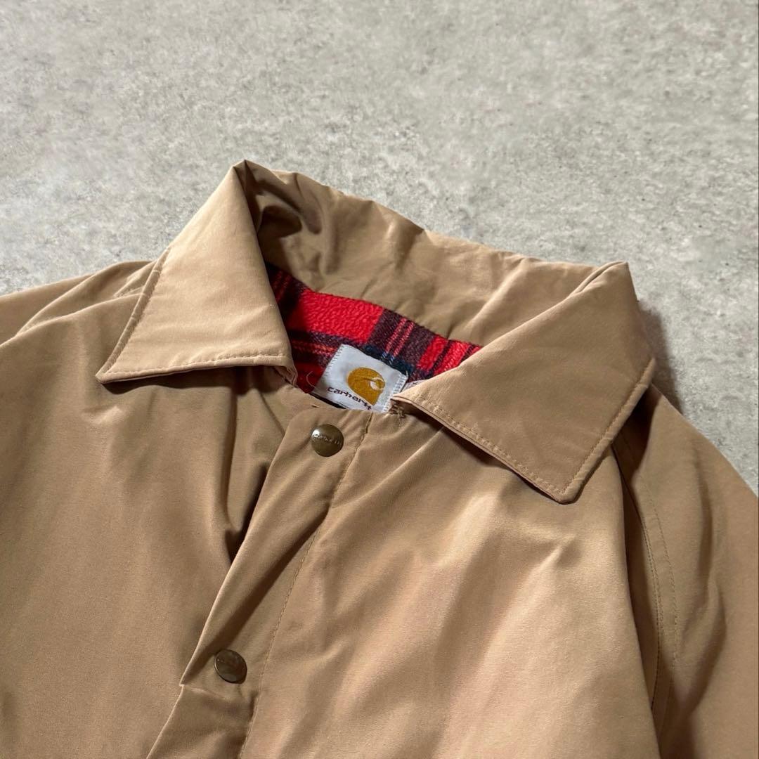 USA製 カーハート ナイロンジャケット 裏地タータンチェック XLサイズ