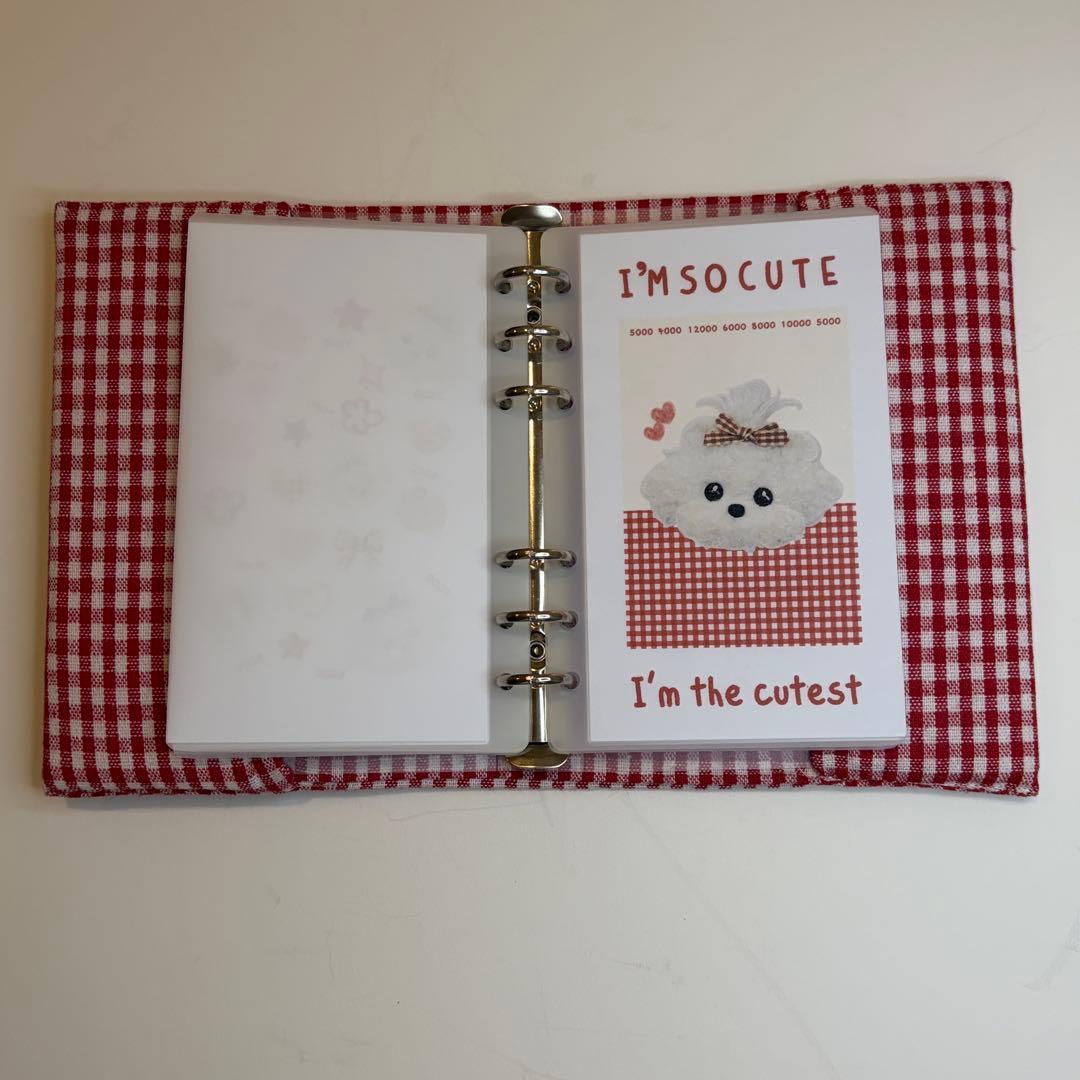 ふわふわわんちゃん　バインダーカバー　リフィルセット　A6 韓国
