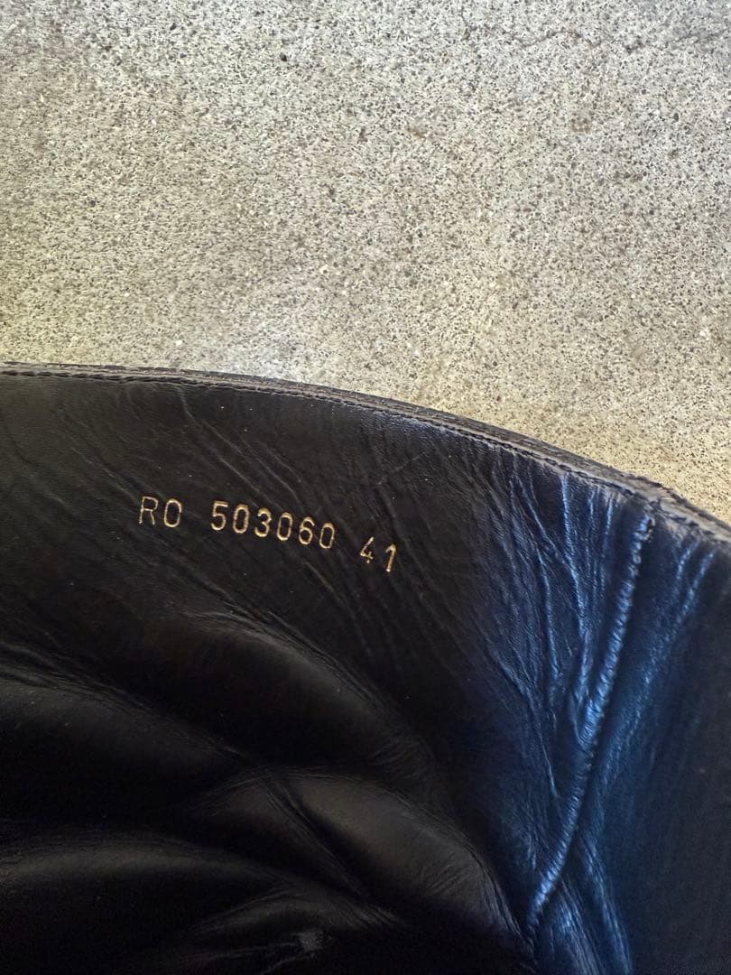 靴 SAINT LAURENT Cracked Leather Heel Boots