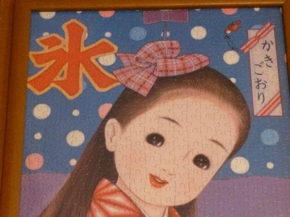 ★かき氷　夏　少女　ジグソーパズル　広告　展示　バナースタンド　タペストリ★