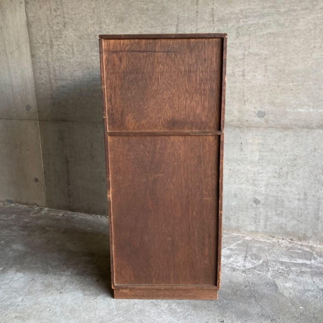 古いキャビネット チェスト ラック 箪笥 電話台 棚 木製 当時物 昭和 レトロ