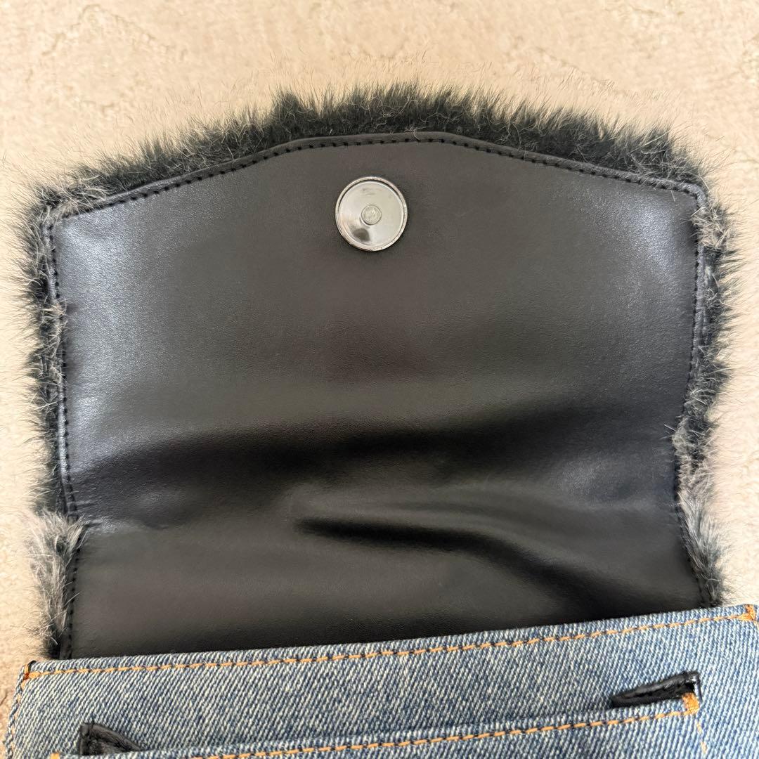 【DIESEL/ディーゼル】デニムファーショルダーバッグハンドバック