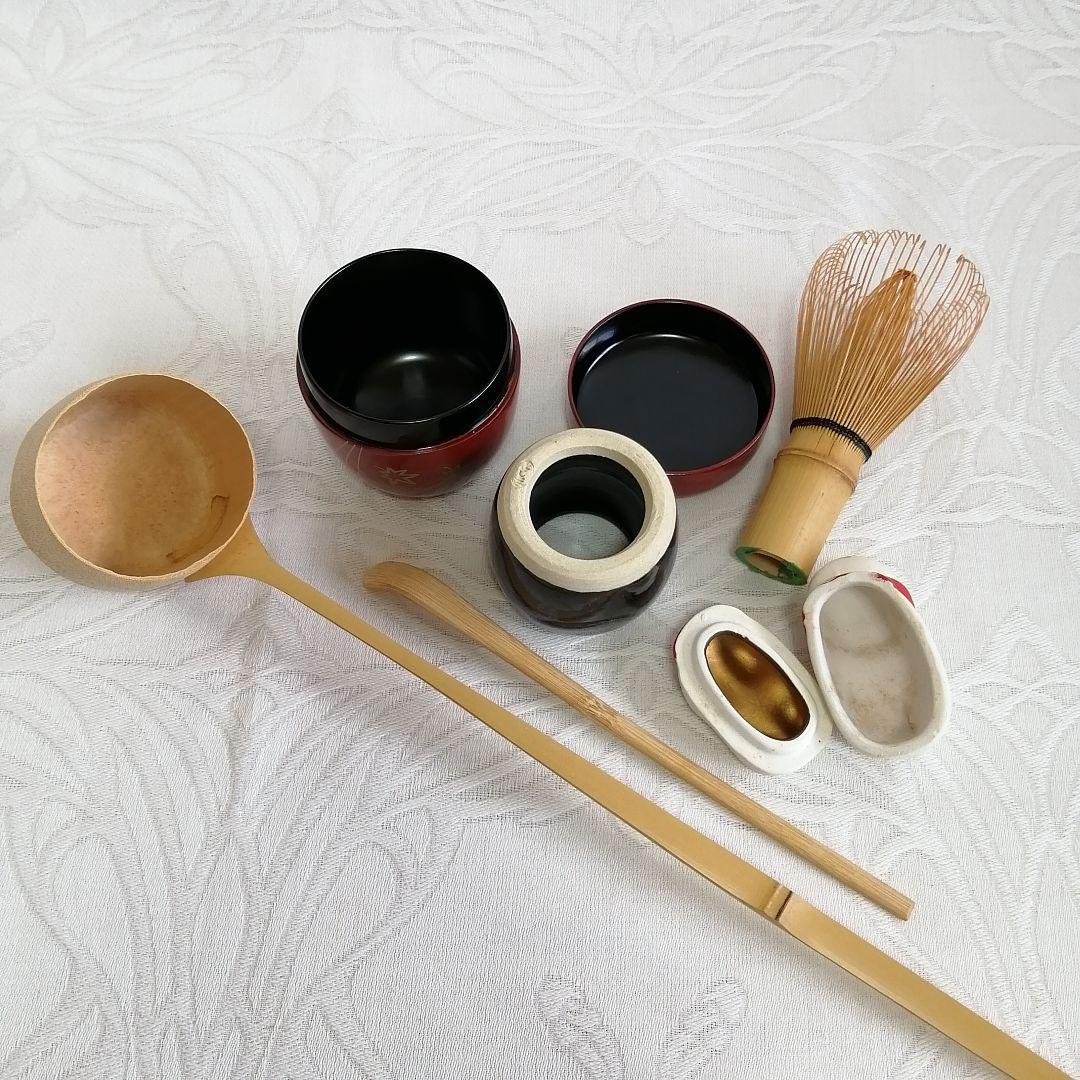 未使用/茶道具セット 抹茶茶碗 棗 水差し 建水など他 短冊