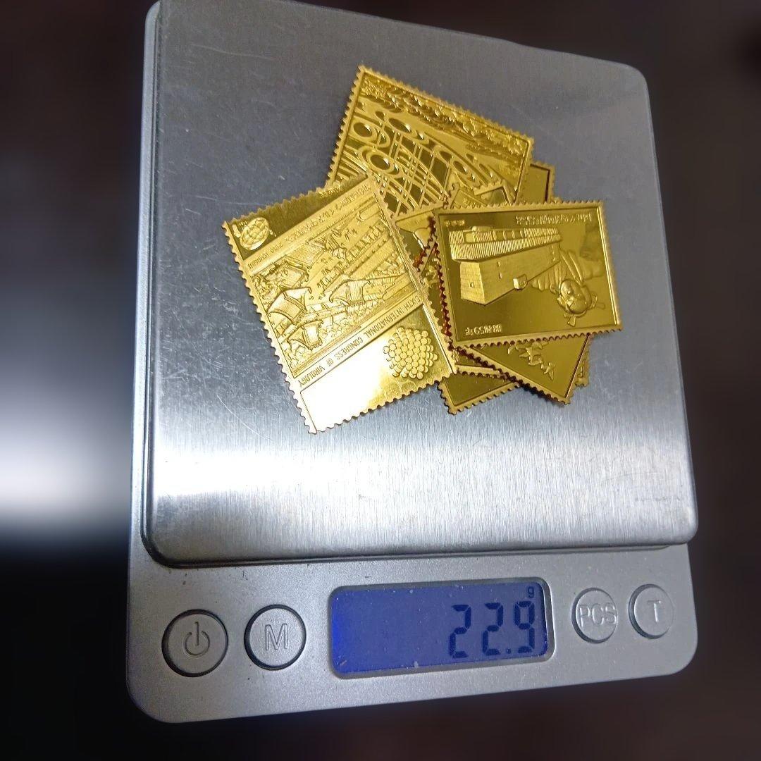 松本徽章工業　特別郵趣　純金/純銅、純金張/純銅、純銀金張プレート　合計15枚