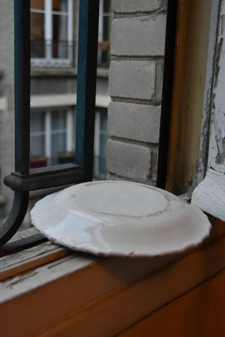 あんみつ姫さま専用　眺めの良いインディゴ花文皿　アンティーク　西洋民藝