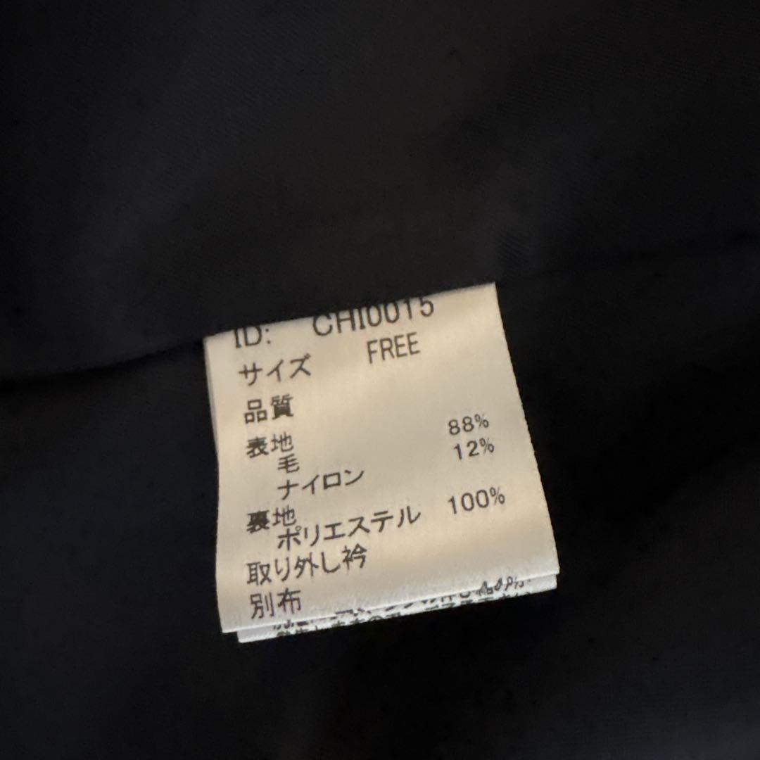 極美品✨COHINA 2wayカラーゴールドボタンミドルコート　ネイビー