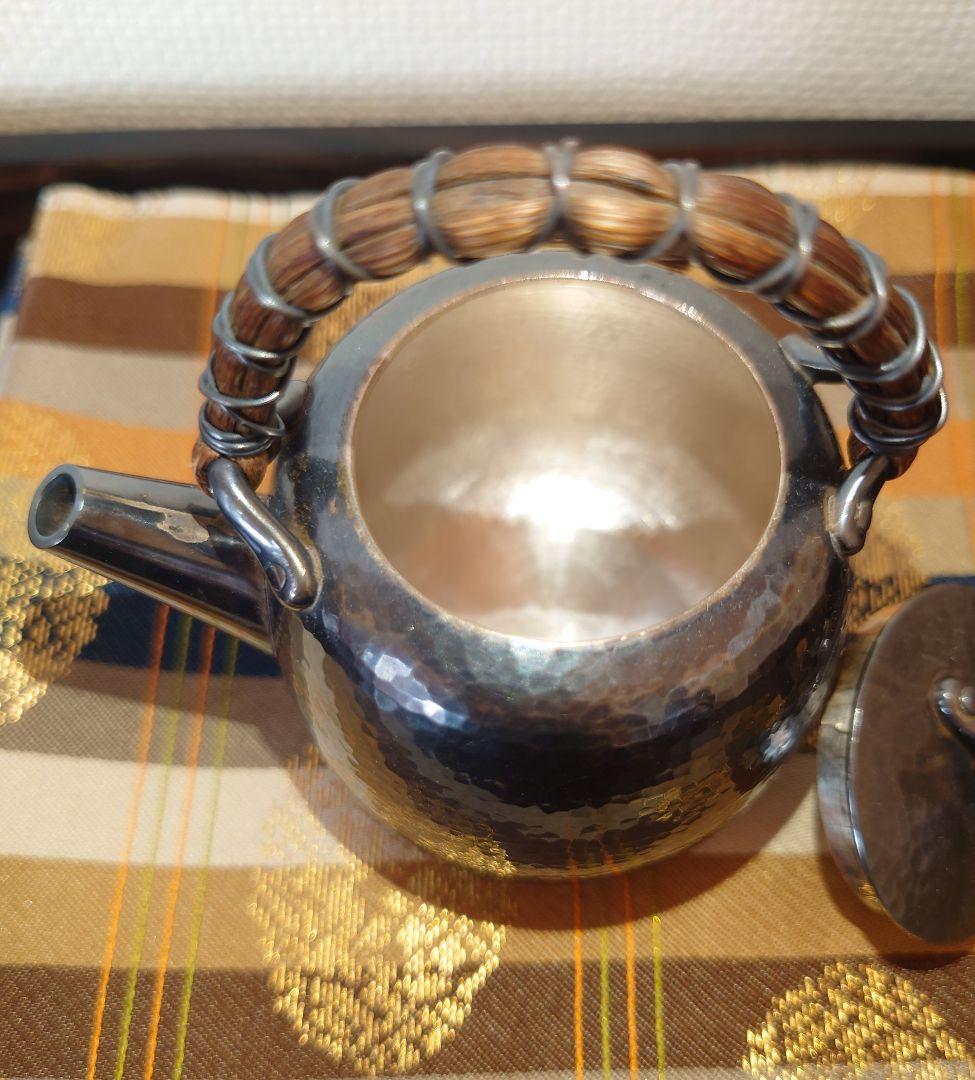 【煎茶道具】銀製　急須　蔵六作