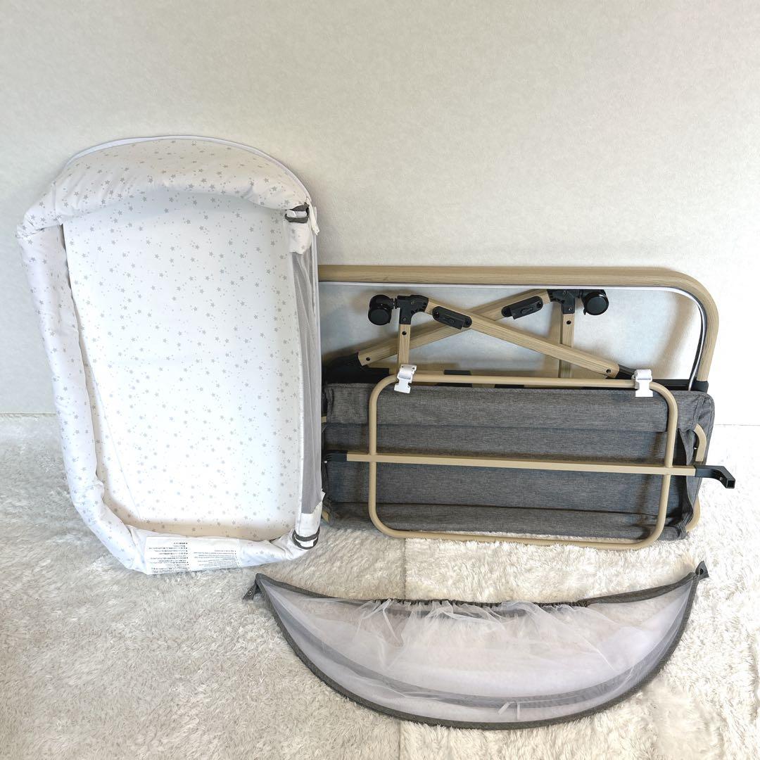 【美品】playkids Maydolly HZDMJ ベビーベッド グレー