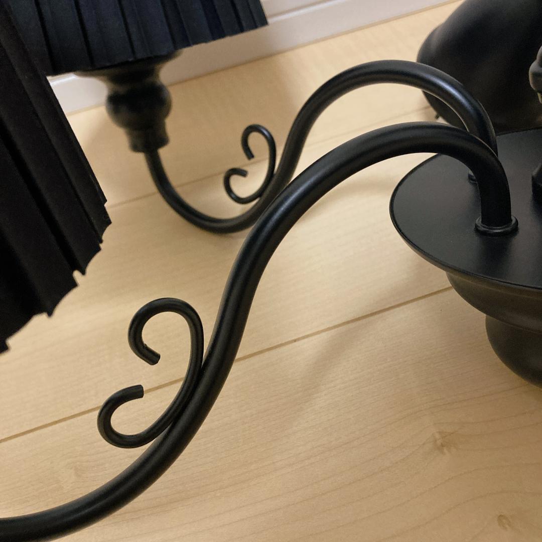 【美品】Francfranc シュペルブ シャンデリア 5灯 黒 フランフラン