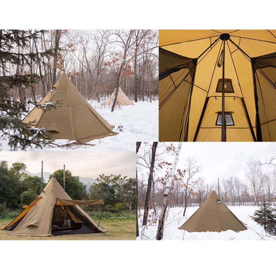 新品 POMOLY 超軽量大型ワンポールテント ストーブジャック多数 薪ストーブ