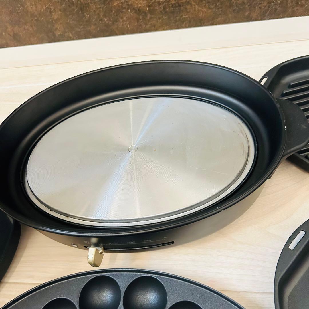 かりんママ様BRUNO　オーバルホットプレートBOE053　４種類のプレート、鍋