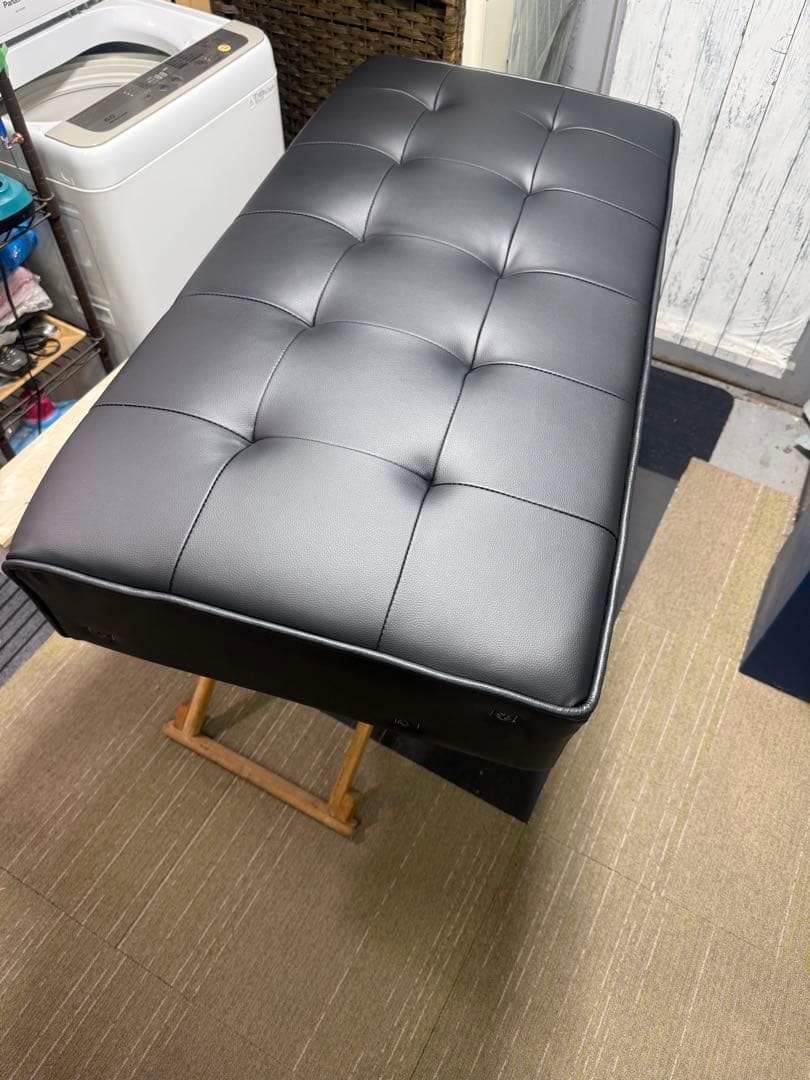 【ほぼ新品】ニトリ　2人掛けソファー（Nシールドルッキ2 BK/MBR）