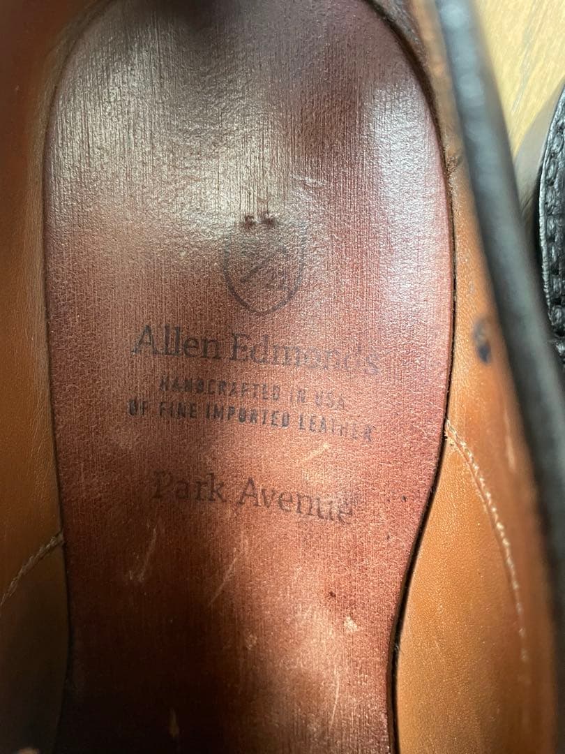 【美品】アレンエドモンズ パークアベニュー US6.5 EE 現行ロゴ