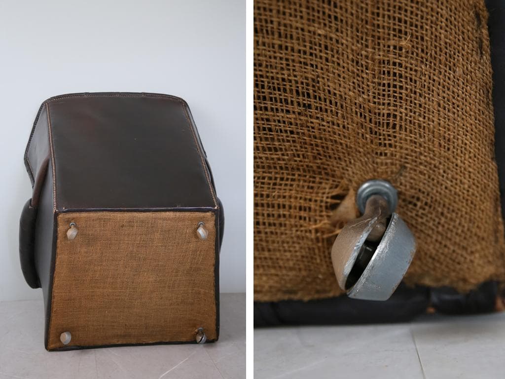 英国アンティークチェスターフィールドアームチェア/本革レザーソファー89-186