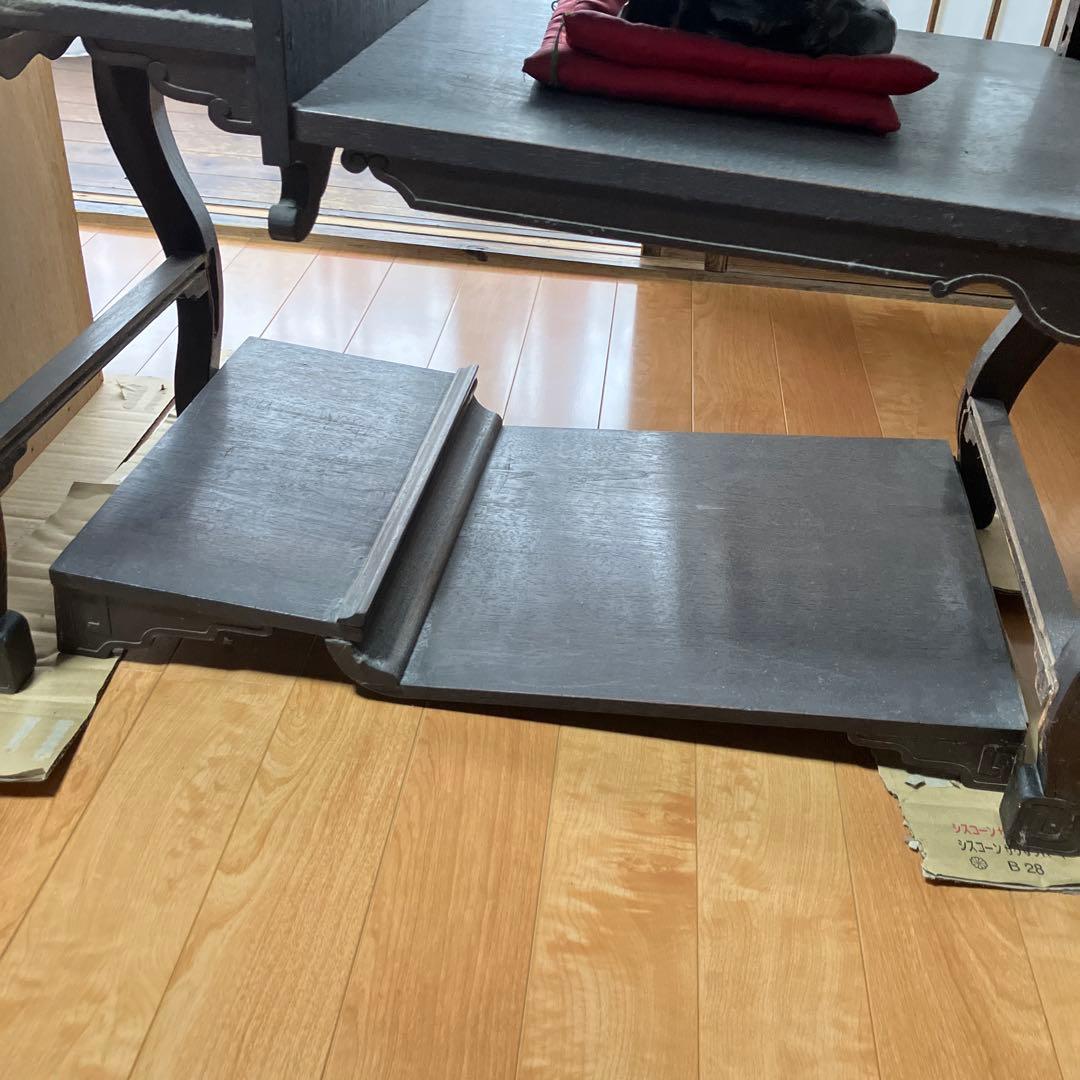 茶箪笥　飾り棚　茶棚　花台　昭和レトロ　猫脚　和風アンティーク　違い棚　煎茶棚