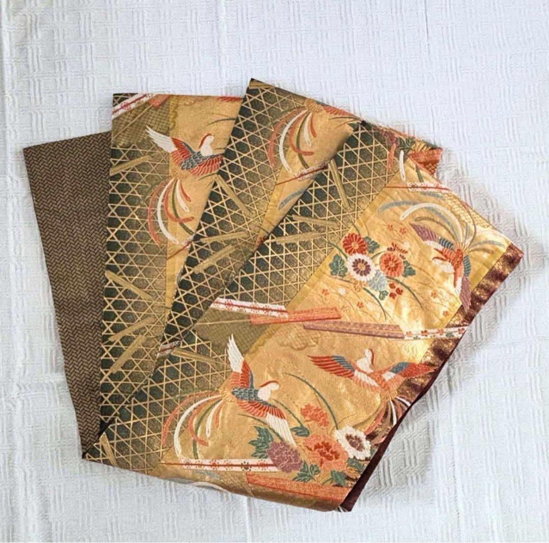 美品 振袖 フルセット 身丈155 正絹 刺繍衿 ネイビー 紺