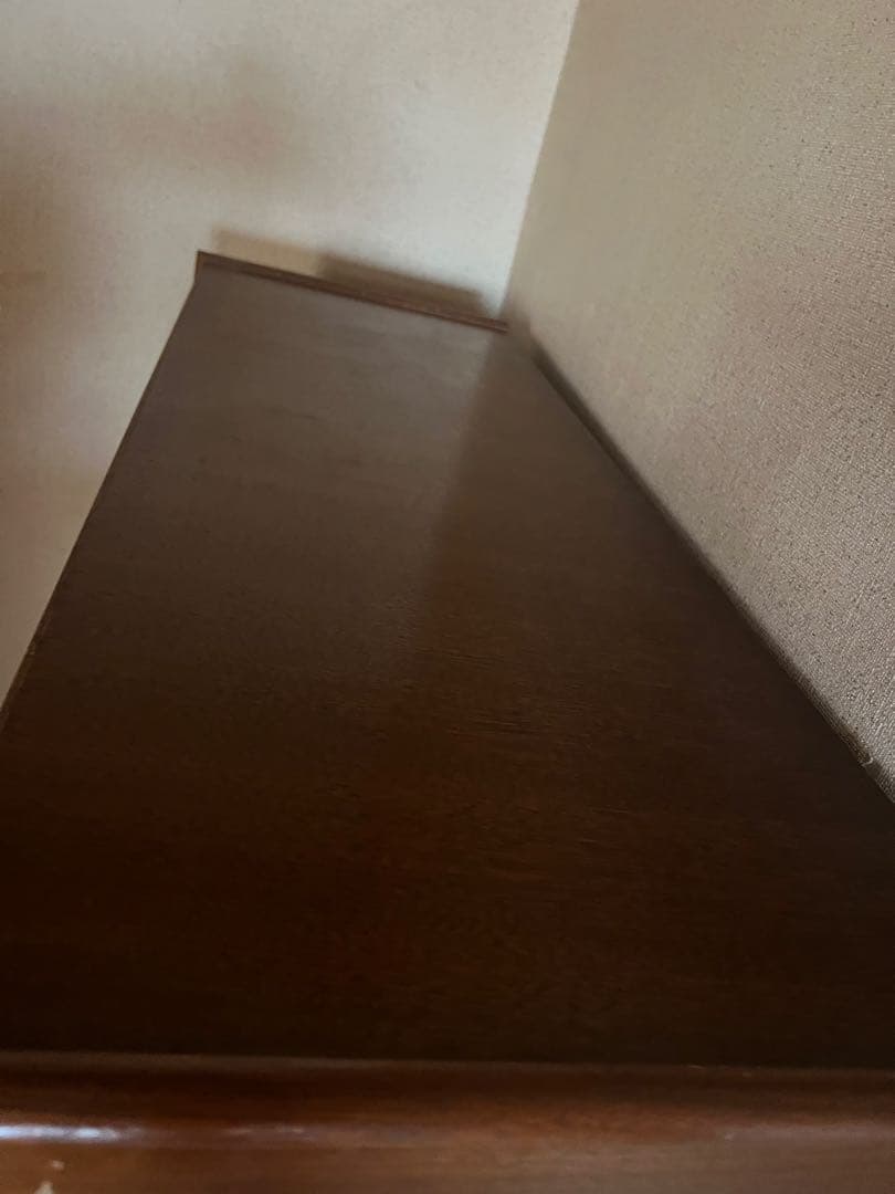 昭和レトロ 昭和ガラス 木製ラック ガラス扉 4段棚