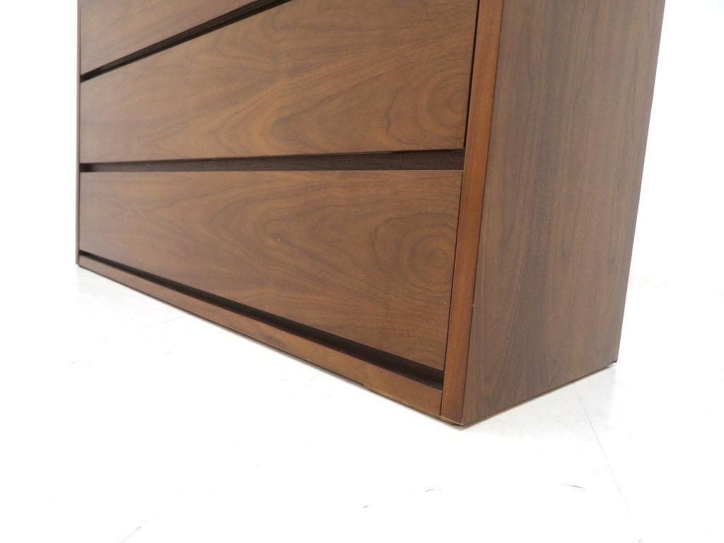 展示品　IDC大塚家具　ウォールナット　6段　チェスト　整理箪笥　タンス