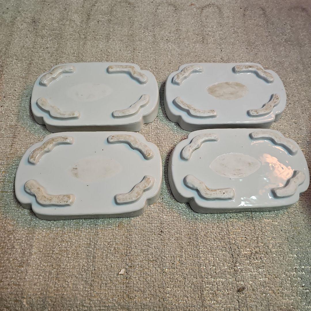 明治 古伊万里？ 京焼？ 古染付け写し 懐石用 虎に人 5客セット＋4客合計9客