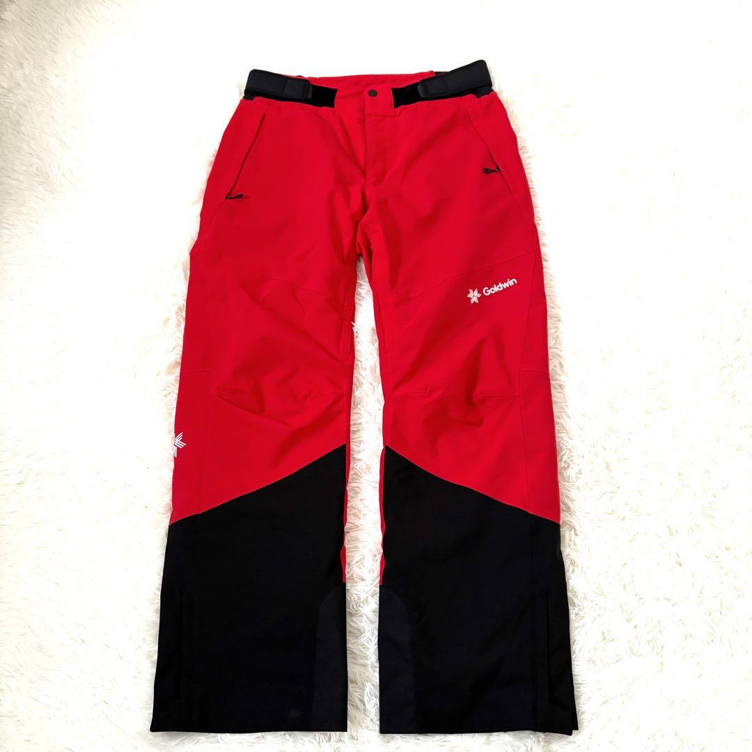 ゴールドウイン GOLDWIN スキーウェア　赤　上下セット　上L 下XL