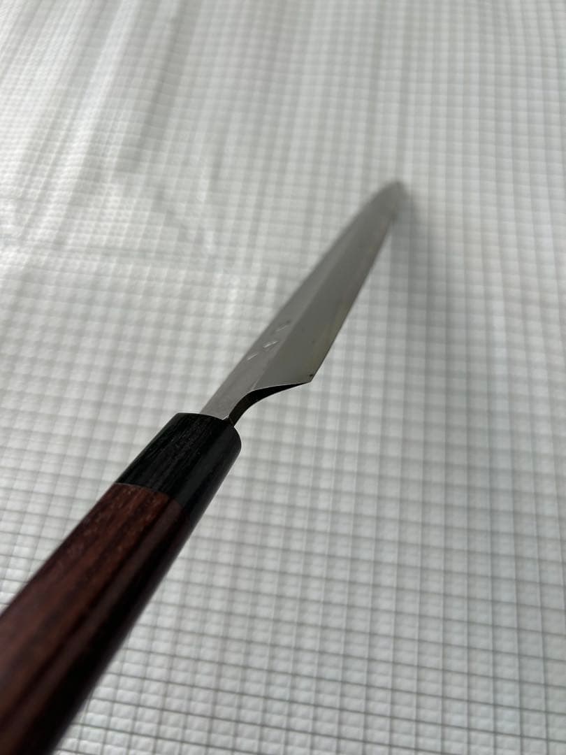 仙助 包丁 刺身包丁 柳刃包丁 安来鋼青紙２号 270mm 紫檀シノギ柄 ②