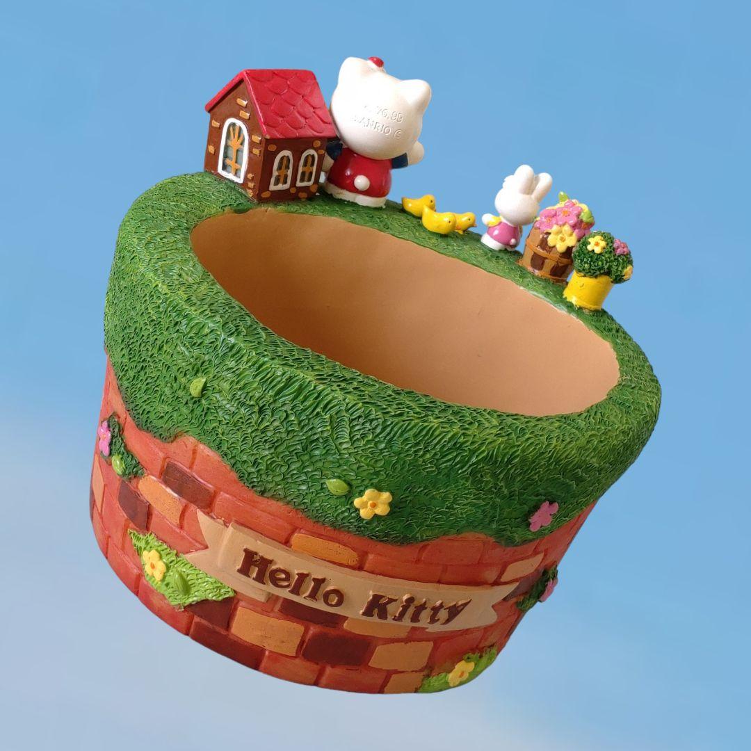 ♡激レア♡　ハローキティ・キャシー　陶器フラワーポット　プランター　ジオラマ