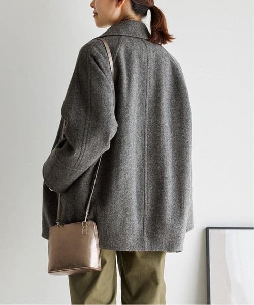 極美品 JOURNALSTANDARDrelume 尾州ウールピーコート グレー