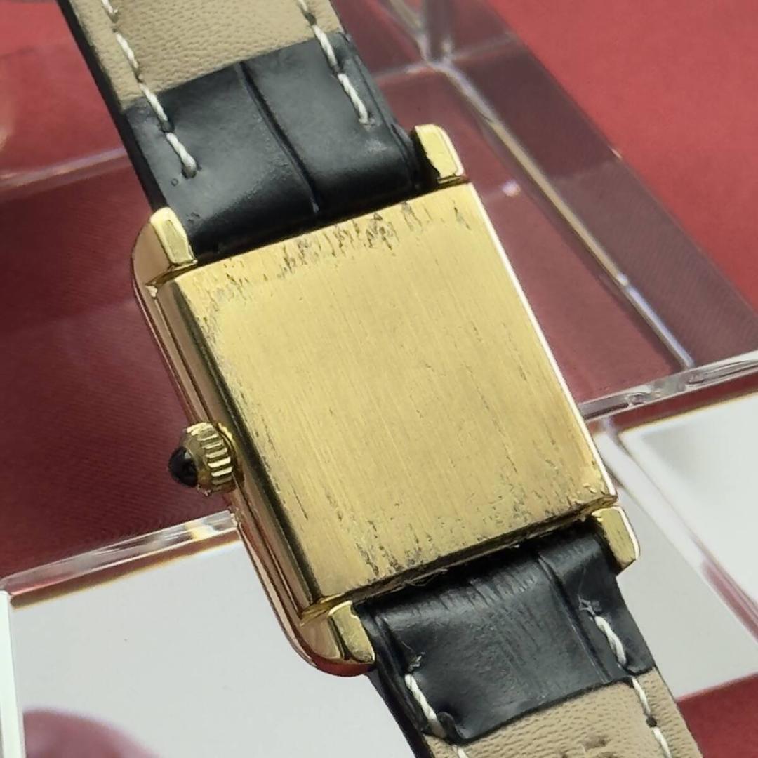 外装新品仕様 カルティエ プレマストタンクSM 手巻時計 A318