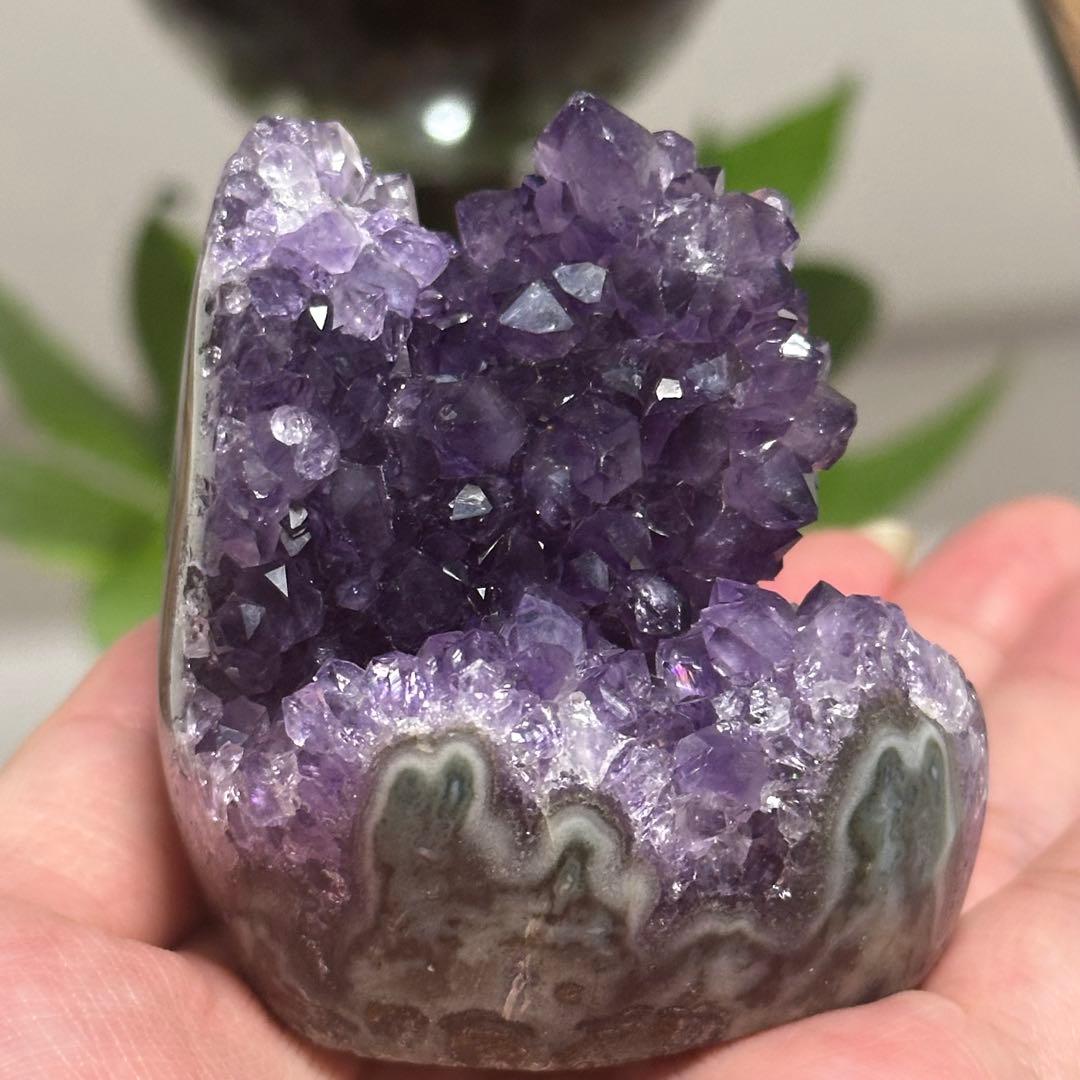 激レア【高品質】猫ちゃん アメジスト 一点物 瑪瑙 可愛い 置物 インテリア