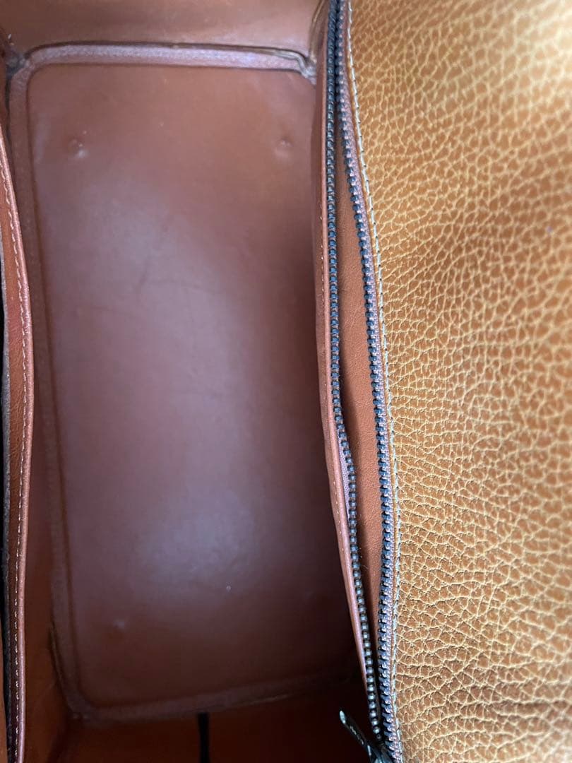 HIGH-CLASS ブラウンレザー ハンドバッグ