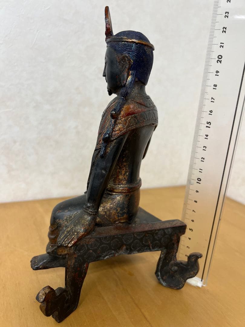 中国明朝青銅布達銅鎏金仏像　骨董古美術アンティーク　江戸仏像？！青磁コレクション